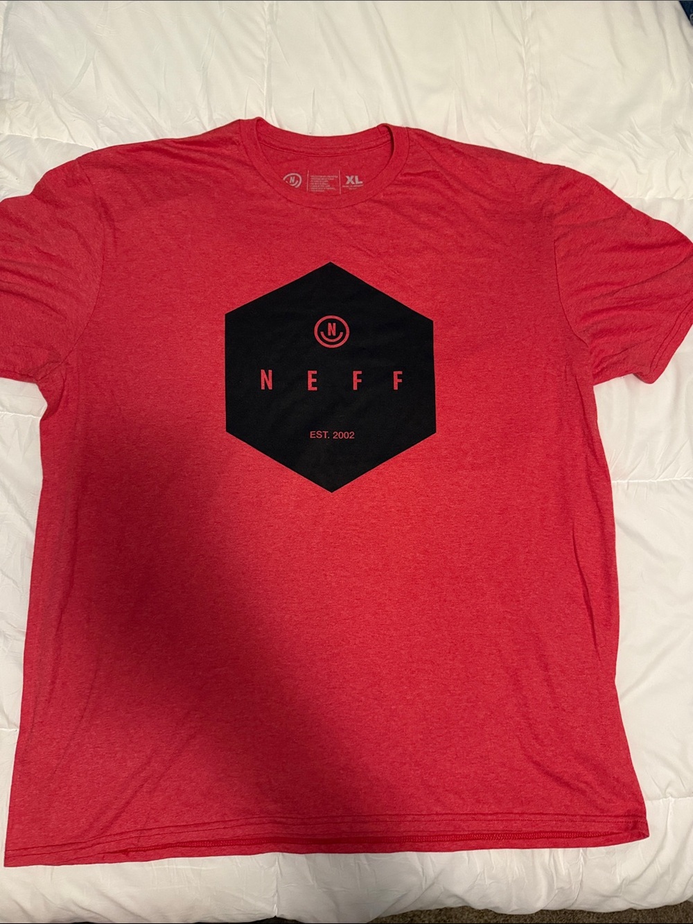 Neff Red Short Sleeve Graphic Logo Tee